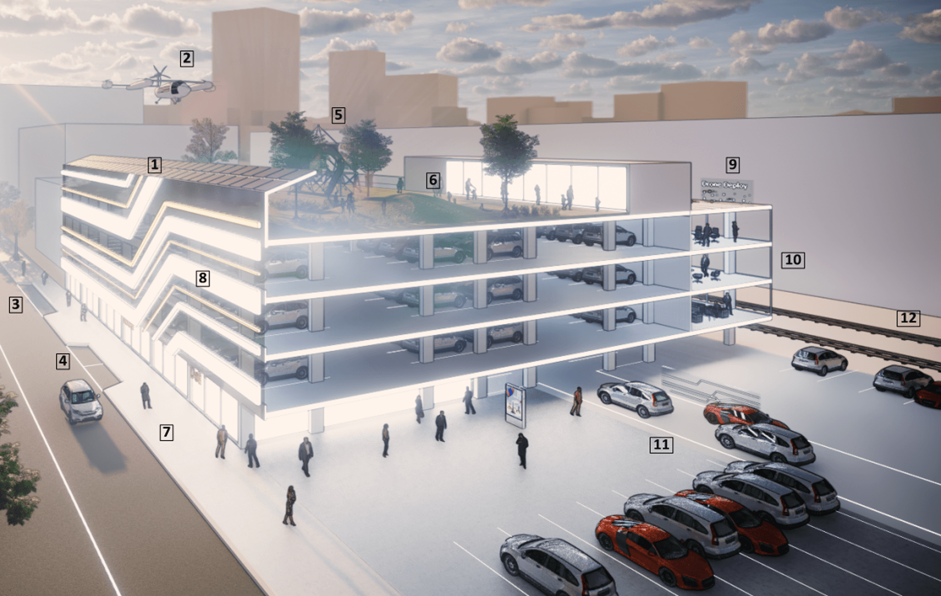 PARKD modular car park render