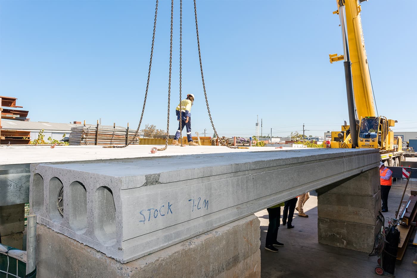 PARKD precast beam installation